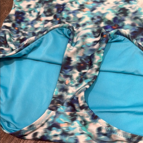 Kids Swim Floral Blue Swimsuit - Picture 6 of 9